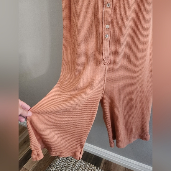 Free People Beach Ribbed Cropped Jumpsuit - Picture 5 of 9